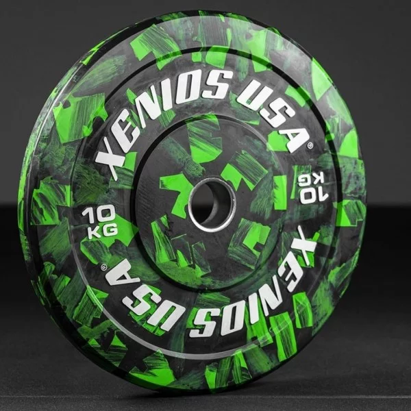 Disque Bumper Brushed 10 kg Xenios USA - Disque Olympique Xenios USA - BSA PRO