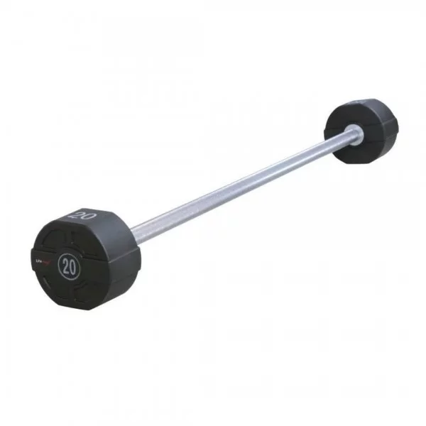 Barre droite fixe PU 30 kg - Barres à charge fixe - BSA PRO