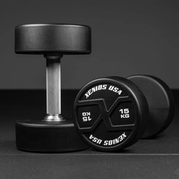 Halteres rondes 15 kg PU X-GRIPS Xenios USA - Kettlebell et Haltere Xenios USA - BSA PRO