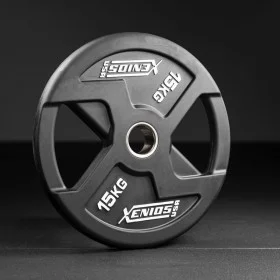 Disque noir 15 kg Rubber X-GRIPS Xenios USA - Equipement Functional Xenios USA - BSA PRO