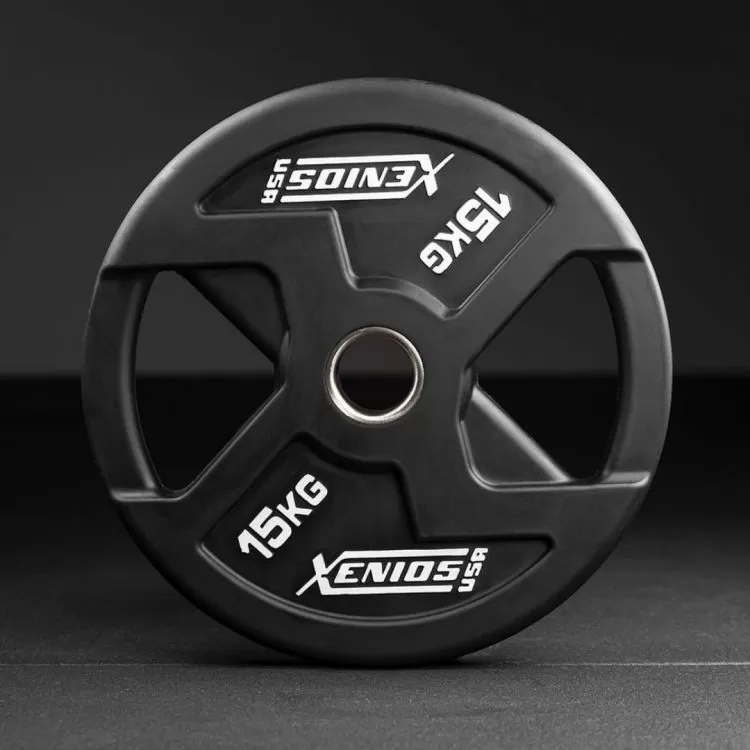 Disque noir 15 kg Rubber X-GRIPS Xenios USA Equipement Functional Xenios USA BSA PRO