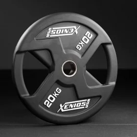 Disque noir 20 kg Rubber X-GRIPS Xenios USA - Equipement Functional Xenios USA - BSA PRO