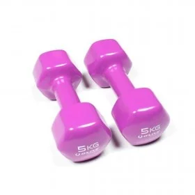 Haltères vinyl dumbbells 5 kg - Haltères et racks - BSA PRO