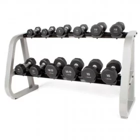 Rack de rangement 2 niveaux silver - Racks de musculation - BSA PRO