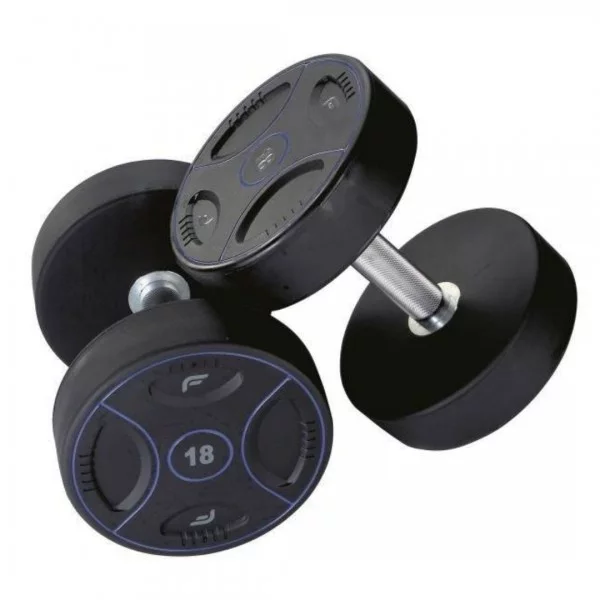 Haltères rondes polyuréthane - Haltères de musculation - BSA PRO