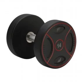 Haltères rondes polyuréthane rouge - Haltères de musculation - BSA PRO