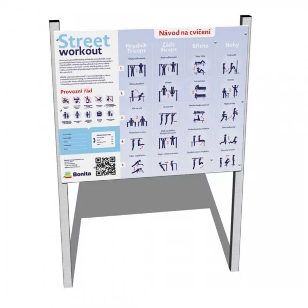Tableau d'information Street Workout IW100 - Structures Calisthenics - BSA PRO