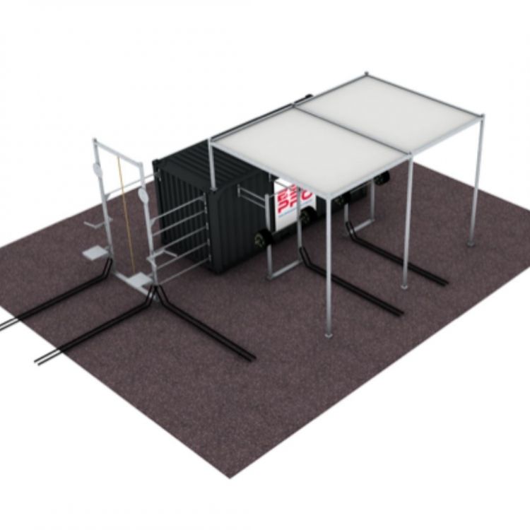 Container Outdoor Toiture - 20 Pieds - Container Stations - BSA PRO