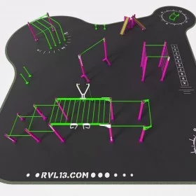 STREET WORKOUT Parc 160 m2 - Workout Large Park - BSA PRO