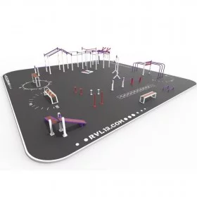 STREET WORKOUT Parc 240 m2 - Workout Large Park - BSA PRO