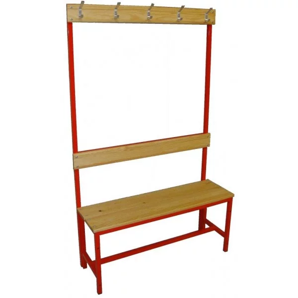 Banc simple dossier - patère 2000 mm - Bancs - BSA PRO