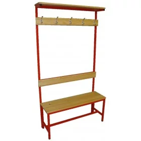 Banc simple dossier - patère - tablette sac 1500 mm - Bancs - BSA PRO