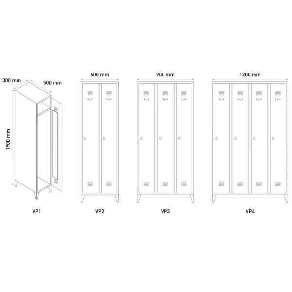Armoire 2 vestiaires VP2 - Armoires - BSA PRO