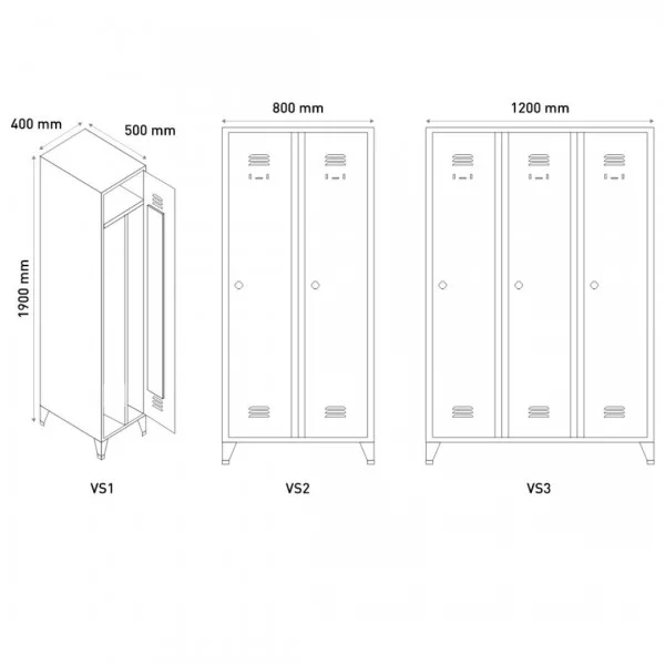 Armoire 3 vestiaires - Armoires - BSA PRO