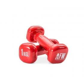 Haltères vinyle rouge 1 kg - Haltères et racks - BSA PRO