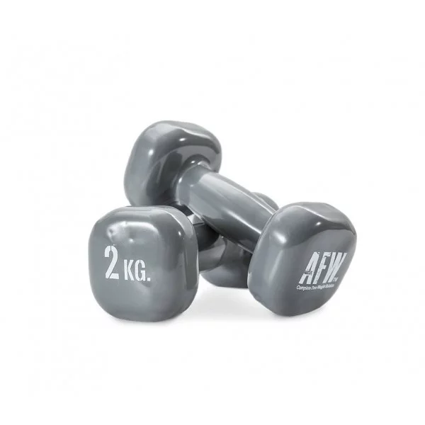 Haltères vinyle grise 2 kg - Haltères et racks - BSA PRO