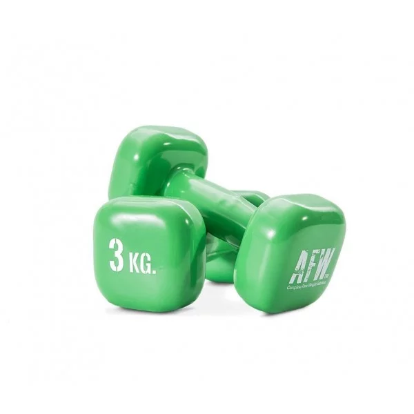 Haltères vinyle verte 3 kg - Haltères et racks - BSA PRO