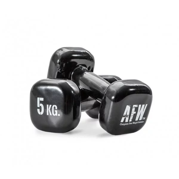 Haltères vinyle noire 5 kg - Haltères et racks - BSA PRO
