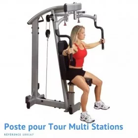 Poste Pectoraux Deltoides Pro Dual - Multi stations - BSA PRO