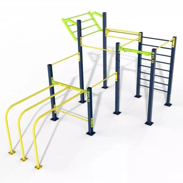 Triple Rack Dip et Wing Parc 60 m2 - Street Workout - BSA PRO