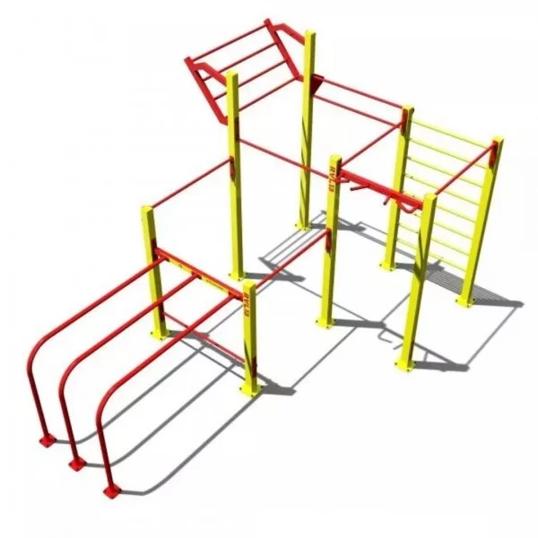 Triple Rack Dip et Wing Parc 60 m2 - Street Workout - BSA PRO