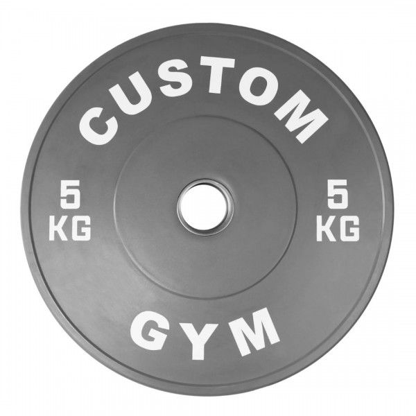 Bumper plate 5 kg gris CUSTOM GYM - Disques cross training - BSA PRO