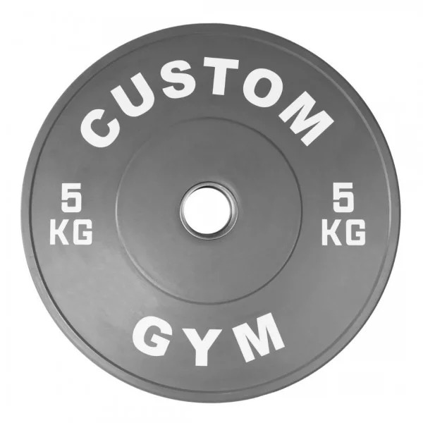 Bumper plate 5 kg gris CUSTOM GYM - Disques cross training - BSA PRO