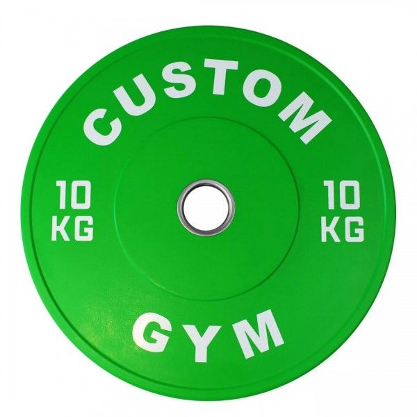 Bumper plate 10 kg vert CUSTOM GYM - Disques cross training - BSA PRO