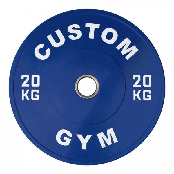 Bumper plate 20 kg bleu CUSTOM GYM - Disques cross training - BSA PRO