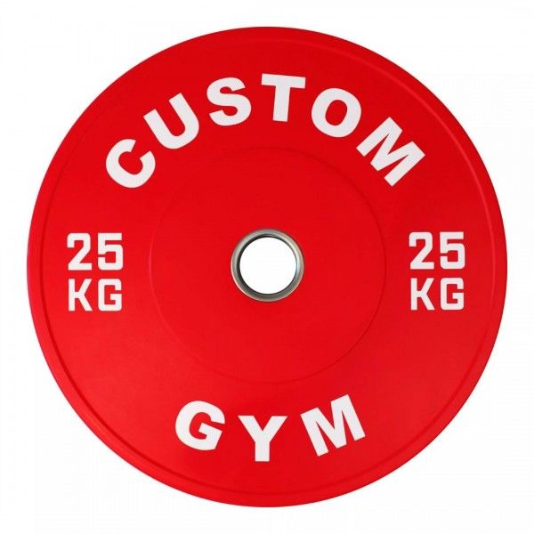 Bumper plate 25 kg rouge CUSTOM GYM - Disques cross training - BSA PRO