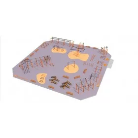 STREET WORKOUT Parc 625 m2 - Workout Large Park - BSA PRO