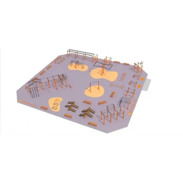 STREET WORKOUT Parc 625 m2 - Workout Large Park - BSA PRO