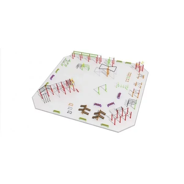 STREET WORKOUT Parc 625 m2 - Workout Large Park - BSA PRO