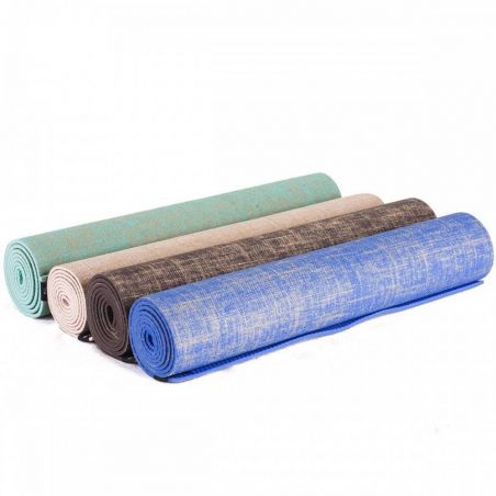 Tapis de Yoga en jute naturel bleu Tapis Yoga BSA PRO Tapis de Yoga en jute naturel bleu Tapis Yoga BSA PRO