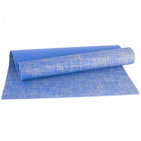 Tapis de Yoga en jute naturel bleu Tapis Yoga BSA PRO Tapis de Yoga en jute naturel bleu Tapis Yoga BSA PRO