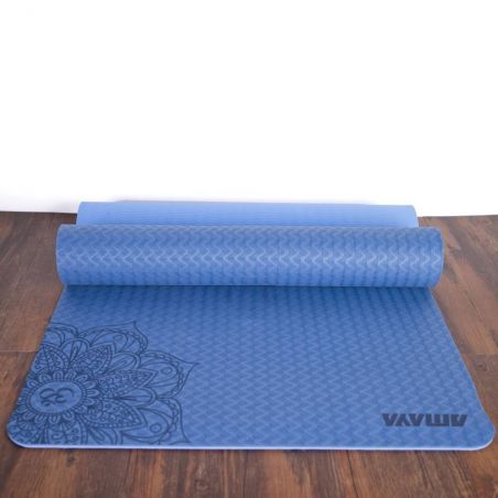 Tapis de Yoga bicolore bleu Tapis Yoga BSA PRO Tapis de Yoga bicolore bleu Tapis Yoga BSA PRO
