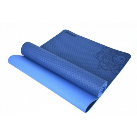 Tapis de Yoga bicolore bleu Tapis Yoga BSA PRO