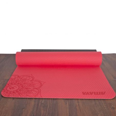 Tapis de Yoga bicolore rouge Tapis Yoga BSA PRO