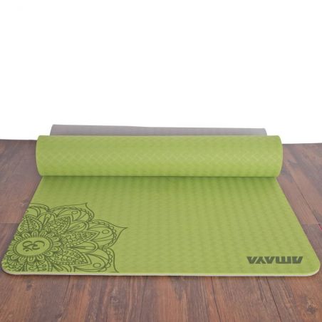 Tapis de Yoga bicolore vert Tapis Yoga BSA PRO